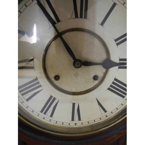 297 - A Victorian drop dial regulator wall clock.