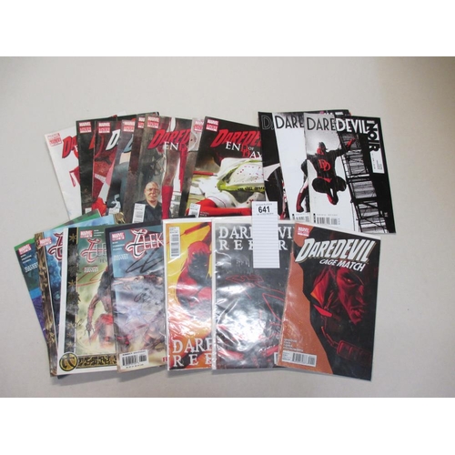 641 - Marvel comics Daredevil comics including End of Days 1-8, Noir 1-4, Cage Match 1, Reborn 1-2 and Ele... 