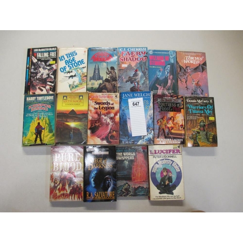 647 - 16 classic Fantasy  and Sci-Fi paperback books