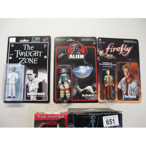 651 - Sci-fi and film related action figures and collectables including Kane from Alien, Dr Bernardi from ... 