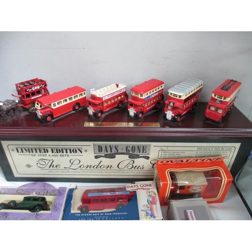 669 - A rare Lledo days Gone Ltd Edition 849/5000 The London bus collection and over 15 Lledo models