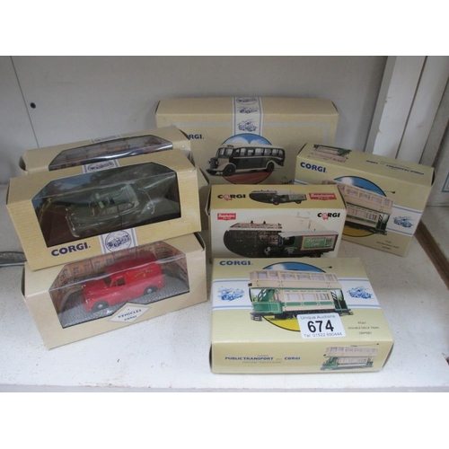 674 - A quantity of boxed Corgi Classics Die cast models