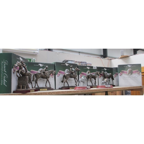 680 - 7 boxed Atlas 'The sport of Kings' horses (2 unopened) & 2 other horses, including Red Rum & Desert ... 