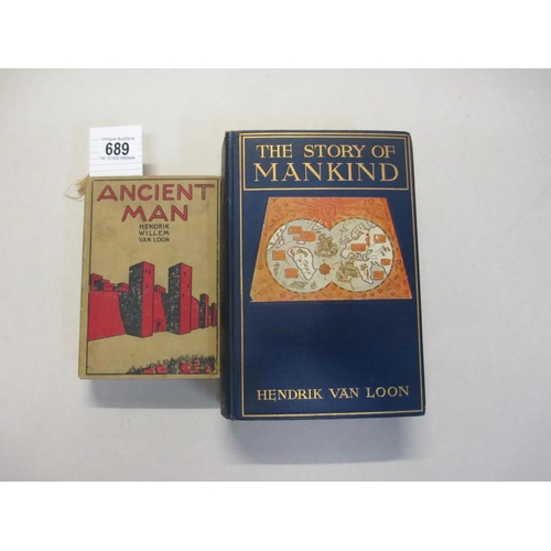 689 - Antiquarian  and Collectable books including The Story of Mankind Hendrik Van Loon 1922 Hardback Geo... 