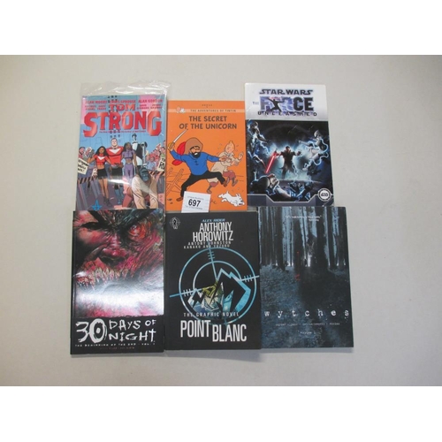 697 - 6 graphic novels and books including 30 Days of Night, Wytches, Star Wars The Force Unleashed, Tom S... 