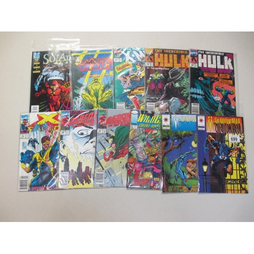 699 - 11 1st edition comics in plastic covers including Shadowman, Daredevil, X-Factor etc