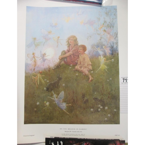 711 - A collection of 5 unframed Margaret Tarrant Fairy prints from The Medici Society including The Boat ... 