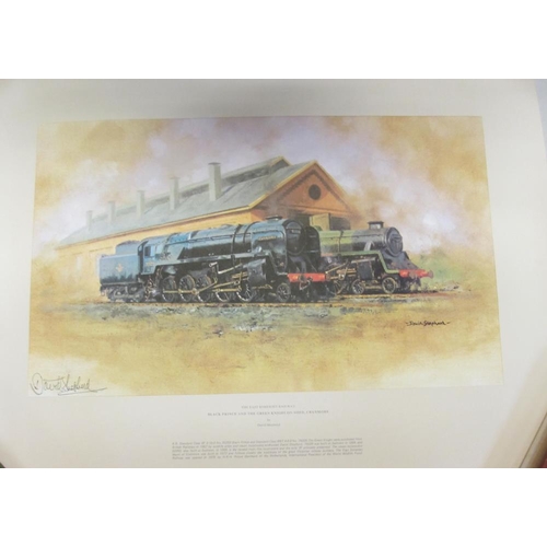 718 - 4 signed unframed prints including Terence Cuneo Ceremony of the Keys, E R Sturgeon The Grape Harves... 