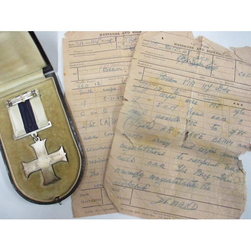 2061 - A Military Cross belonging to Captain H. R. Yorke, November 1917 and 3 First World War medals consis... 