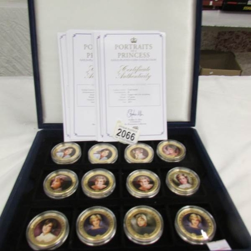 2066 - A cased mint set of Cook Island $1 coins 'Portraits of a Princess' depicting Princess Diana.