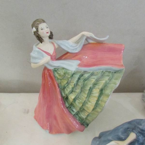 2347 - 2 Royal Doulton figurines being Anne and Elyse together with a Coalport Age of Elegance figurine 'Op... 