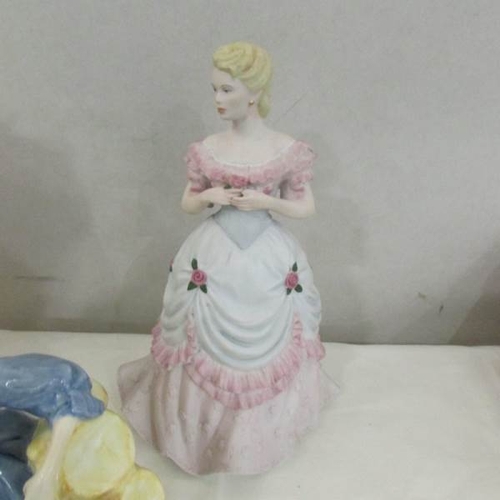 2347 - 2 Royal Doulton figurines being Anne and Elyse together with a Coalport Age of Elegance figurine 'Op... 