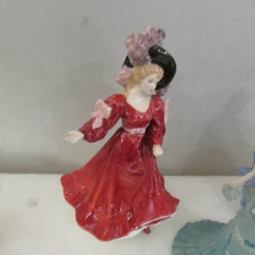 2350 - 2 Royal Doulton figurines being Adrienne and Patricia together with a Coalport figurine 'Juliette'.