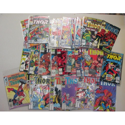 611 - A collection of 33 Thor comics including 377-378,390,408,411 x2, 416, 428, 431, 429, 450, 432 x2, 43... 