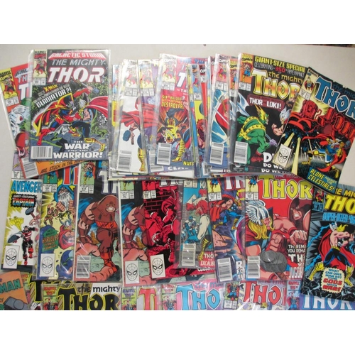 611 - A collection of 33 Thor comics including 377-378,390,408,411 x2, 416, 428, 431, 429, 450, 432 x2, 43... 