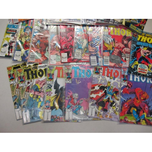 611 - A collection of 33 Thor comics including 377-378,390,408,411 x2, 416, 428, 431, 429, 450, 432 x2, 43... 