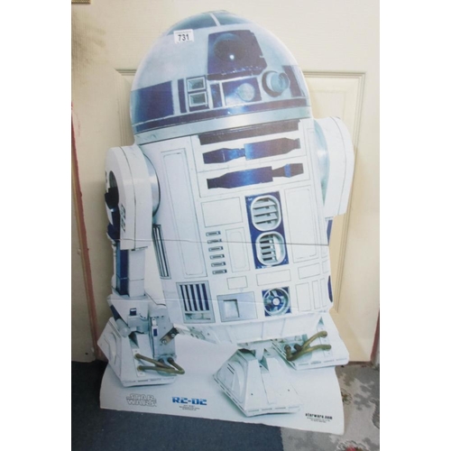 731 - A Star Wars R2-D2 standee 36 inches high (90cm)