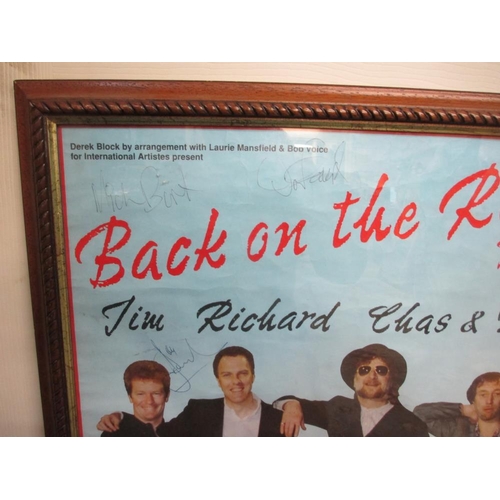 737 - A framed and glazed Ritz Theatre Lincoln poster for Back on the Road Jim Richard Chas and Dave inclu... 