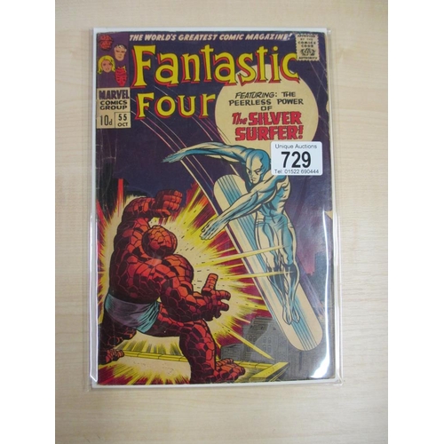 729 - 3 early issues of Marvel Fantastic Four 45, 48, 55