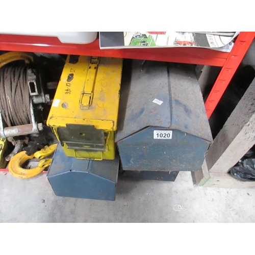 1020 - 3 good quality cantilever toolboxes and 1 other