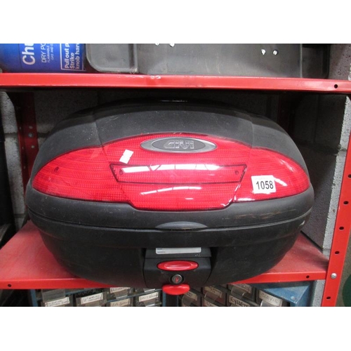 1058 - A good as new GIVI Monolock toolbox with fittings