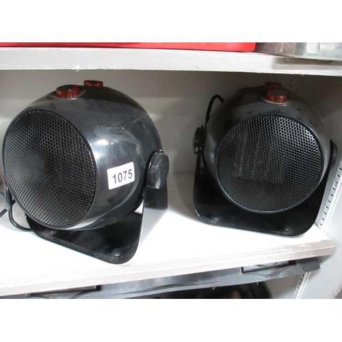 1075 - 2 good quality workshop fan heaters