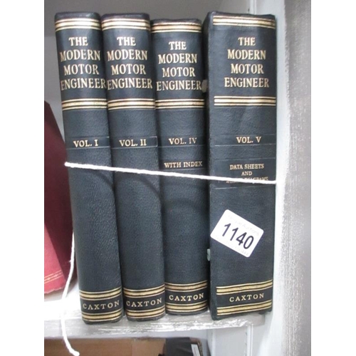 1140 - 4 volumes of The Modern Motor Engineer