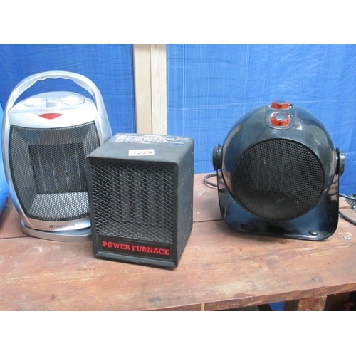 1229 - 3 workshop fan heaters