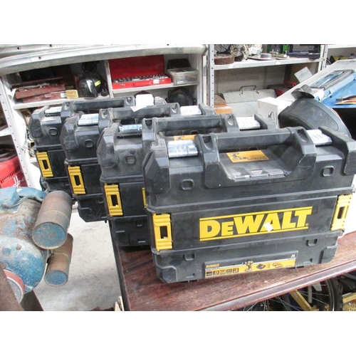 1279 - 4 empty DeWalt tool cases