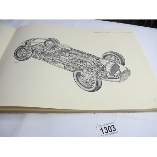 1303 - A rare 1967 Italian book of cutaway pictures of Italian sports cars titled 60 Vetture Ai Raggi