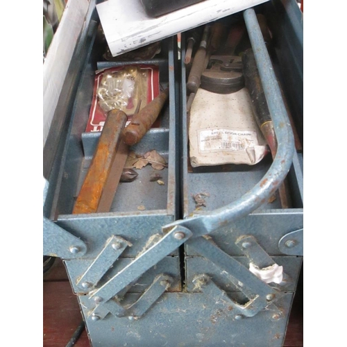 1314 - A Kestrel 42 psi compressor,  a pressure jet brush, a cantilever tool box including contents, box of... 