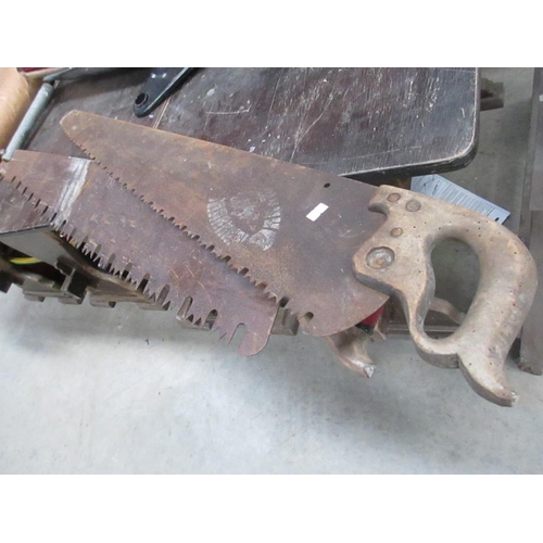 1343 - 2 vintage ornamental work saws