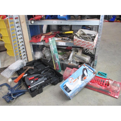 1001 - A huge lot of car spares, compressors etc (4 shelves)