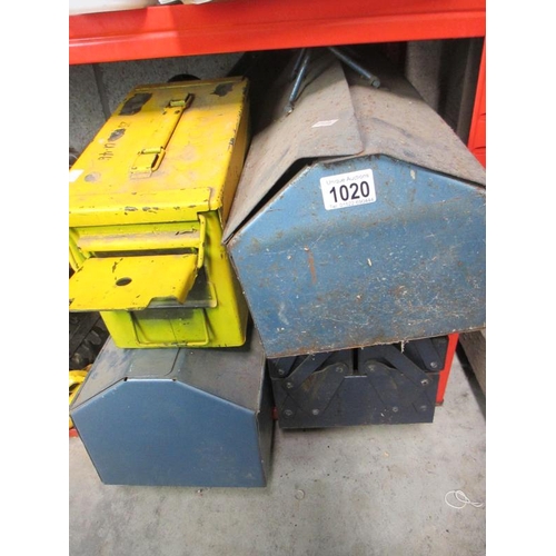 1020 - 3 good quality cantilever toolboxes and 1 other