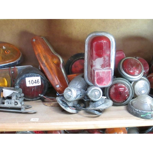 1046 - A very good large collection of early 50s to 70s rear lamps, lens indicators including early Suzuki ... 