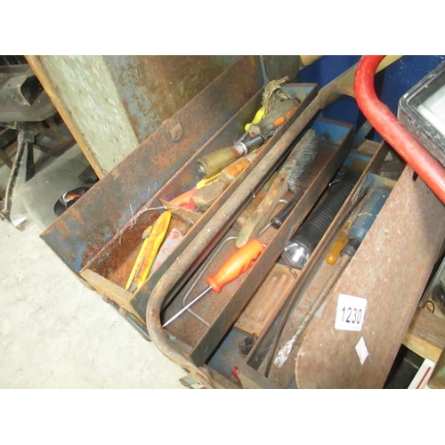 1230 - 3 boxes of quality workshop tools, vice, files etc