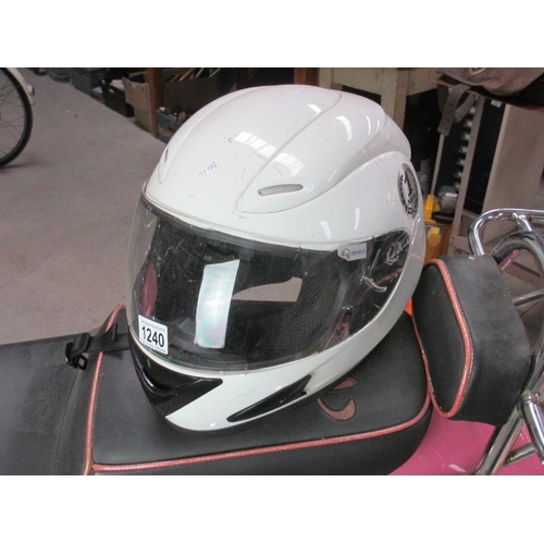 1240 - Four good full face motorcycle helmets 3 large and 1 medium including Roof Star