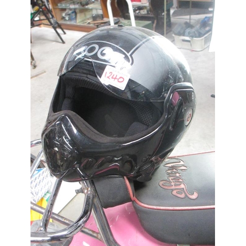 1240 - Four good full face motorcycle helmets 3 large and 1 medium including Roof Star