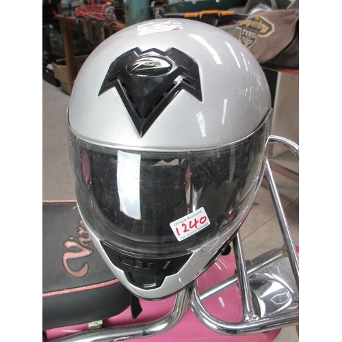 1240 - Four good full face motorcycle helmets 3 large and 1 medium including Roof Star