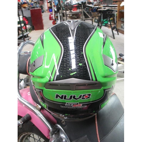 1240 - Four good full face motorcycle helmets 3 large and 1 medium including Roof Star