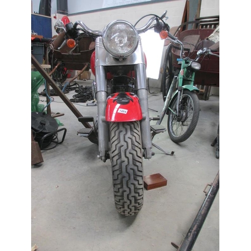 1484 - A 2004 red Harley Davidson V twin with security alarm, 1450cc, first registered May 2004., straight ... 