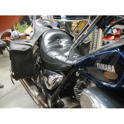 1508 - A Yamaha Virago in blue with panniers Reg K342WOV