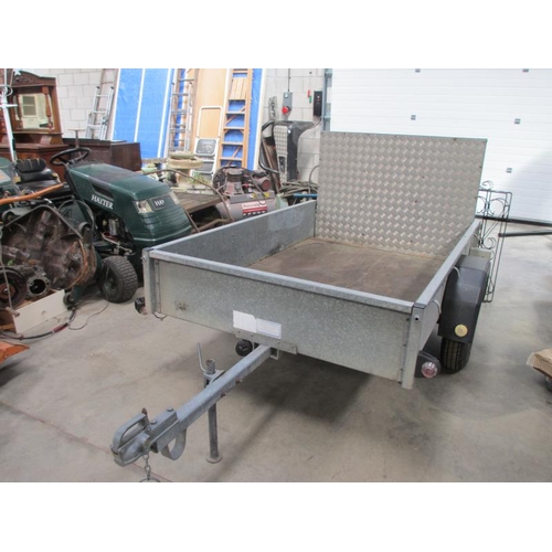 1511 - An Ifor Williams trailer 4' 6'' galvanised plant trailer with ramp tailboard