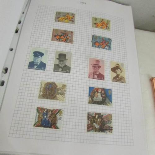 2352 - A folder of UK stamps including a penny black, 21 penny reds, 13 twopenny blues and other stamps fro... 