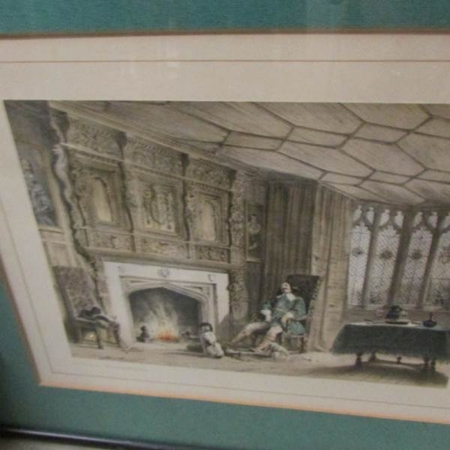 2375 - 17 19th century architecturals print depicting interiors of stately homes, all titled.