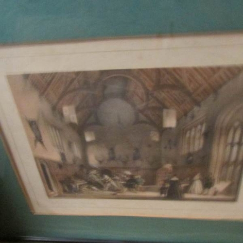 2375 - 17 19th century architecturals print depicting interiors of stately homes, all titled.