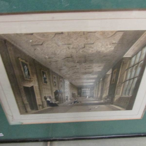 2375 - 17 19th century architecturals print depicting interiors of stately homes, all titled.