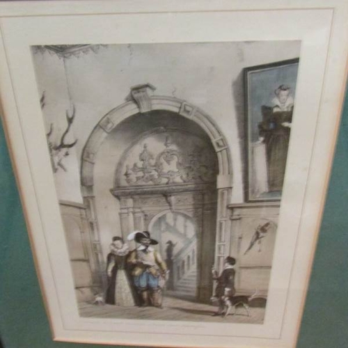 2375 - 17 19th century architecturals print depicting interiors of stately homes, all titled.