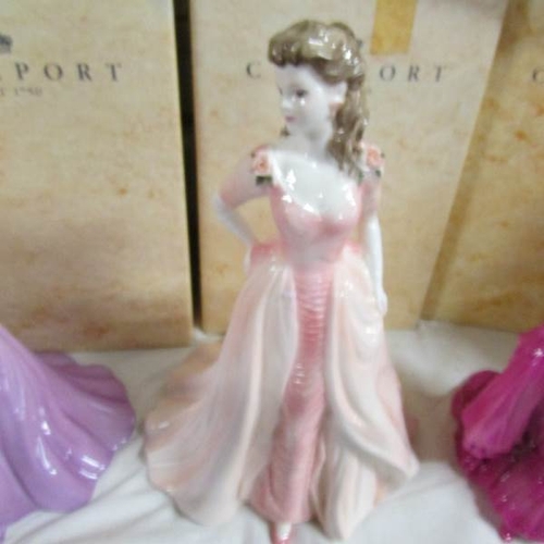 2425 - 5 boxed coalport figurines including Bolero, Jaqueline, Anthea etc.,