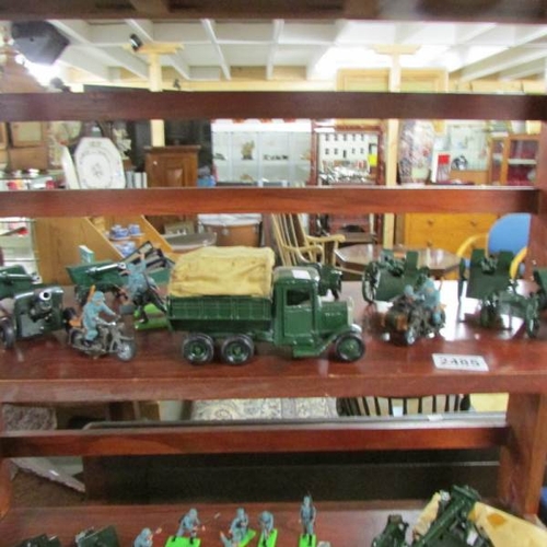 2485 - A collection of Britain's military model vehicles and figures.